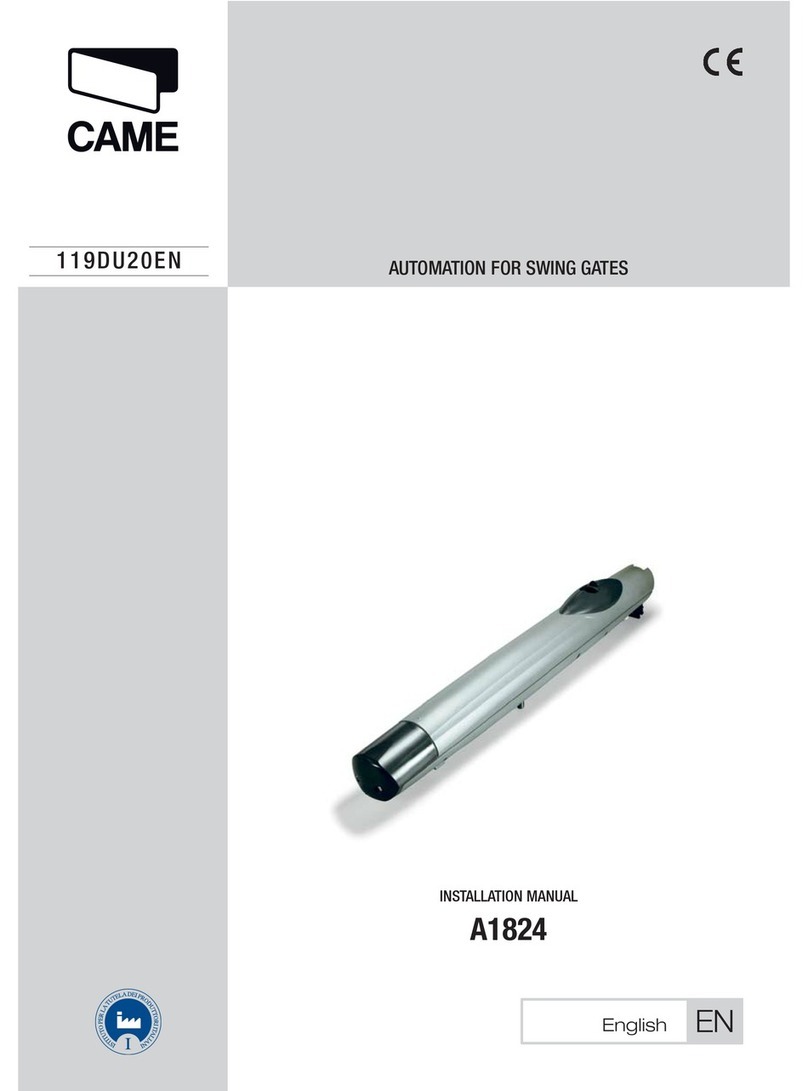 CAME AMICO Series A1824 User manual