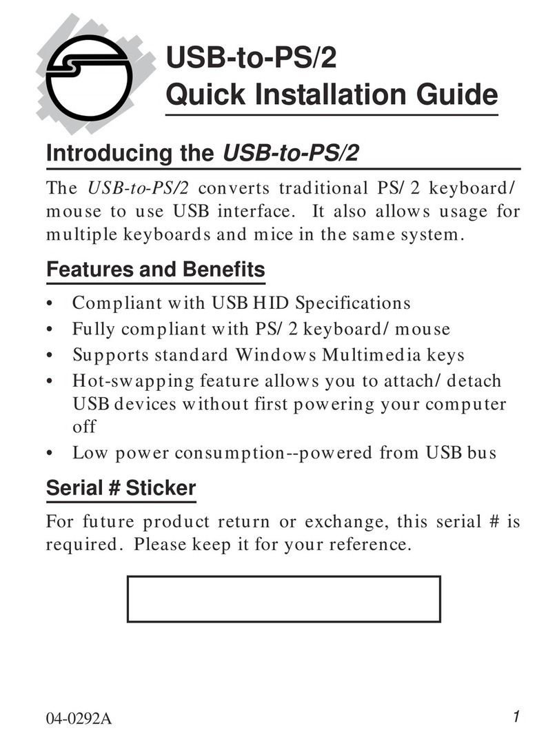 SIIG USB-to-PS/2 User manual