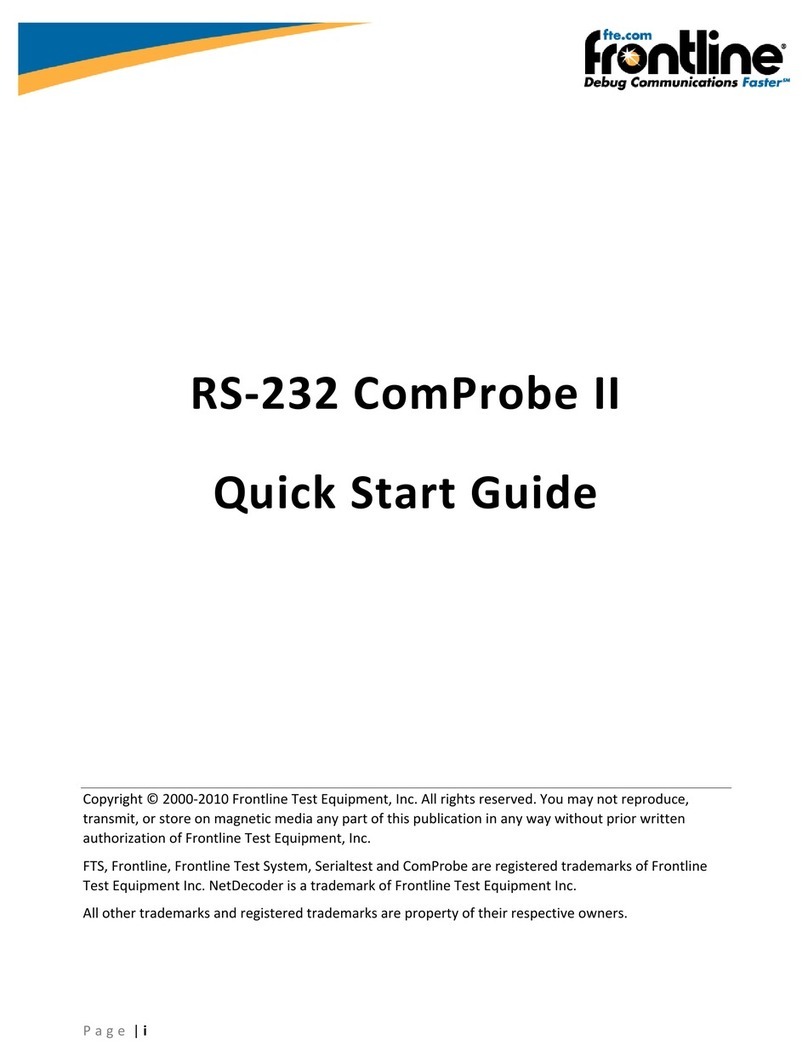FrontLine RS-232 ComProbe II quick start guide