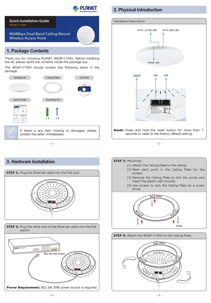 Planet Networking & Communication WDAP-C7400 User manual