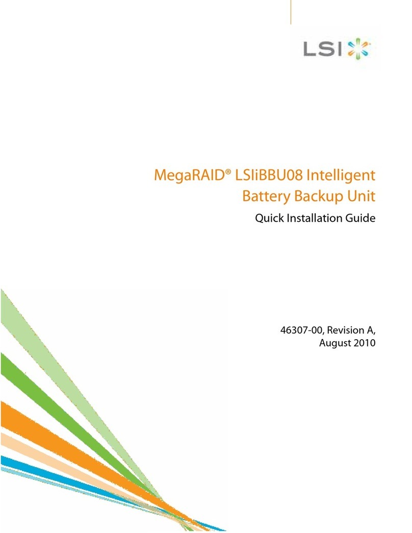 LSI MegaRAID LSIiBBU08 Quick installation guide