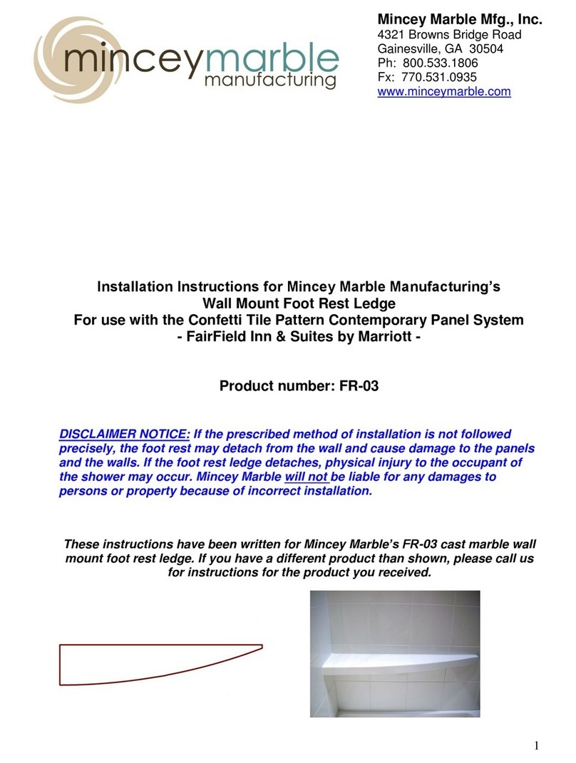 Mincey Marble Manufacturing FR-03 installation instructions