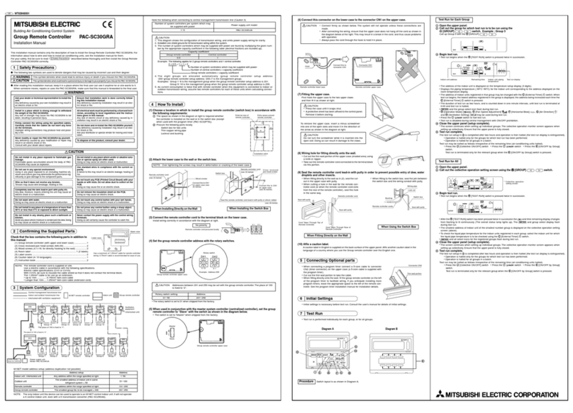 Mitsubishi Electric PAC-SC30GRA installation manual