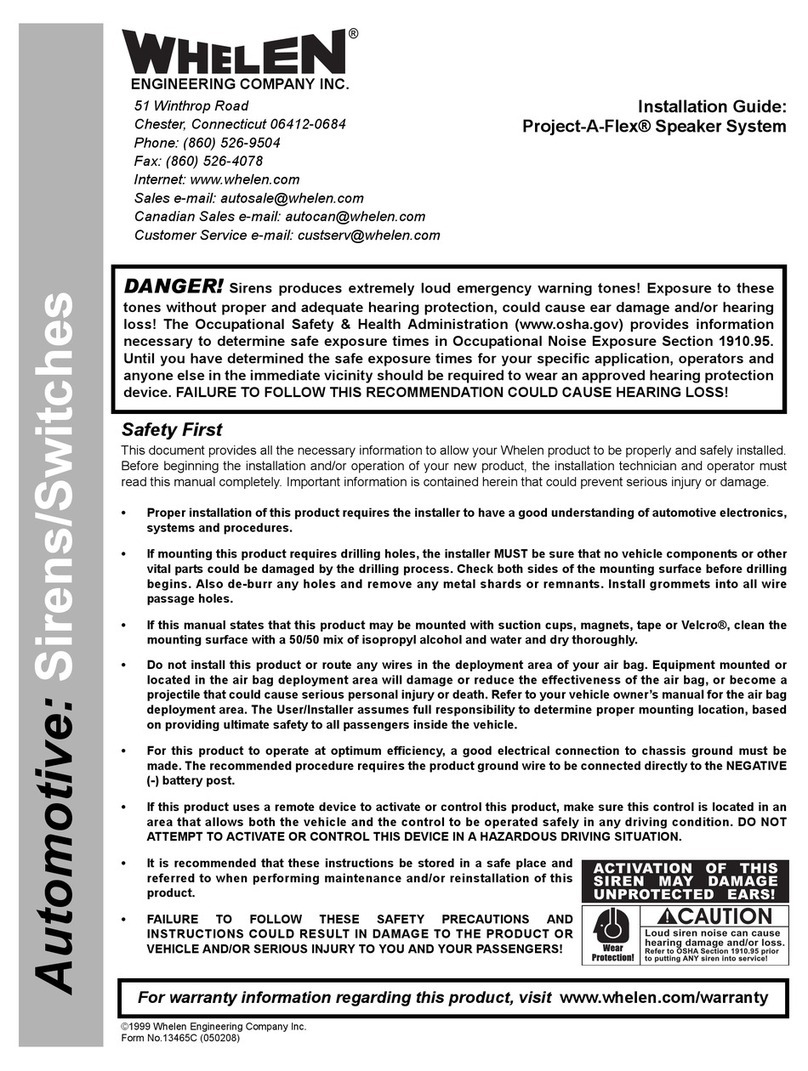 Whelen Engineering Company Project-A-Flex installation guide