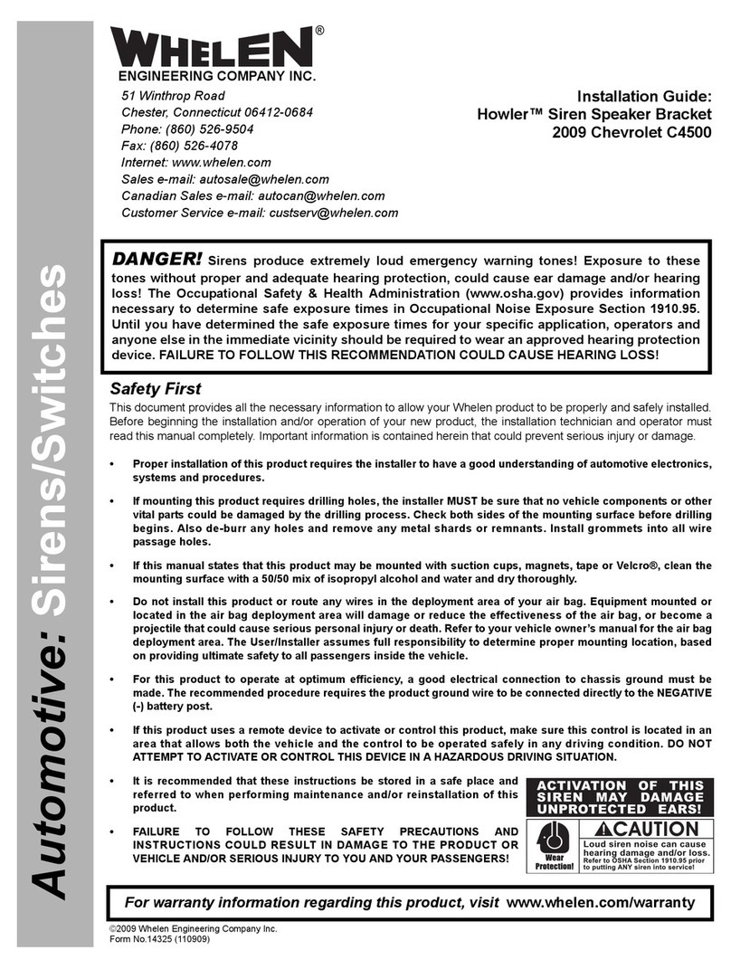 Whelen Engineering Company Howler installation guide