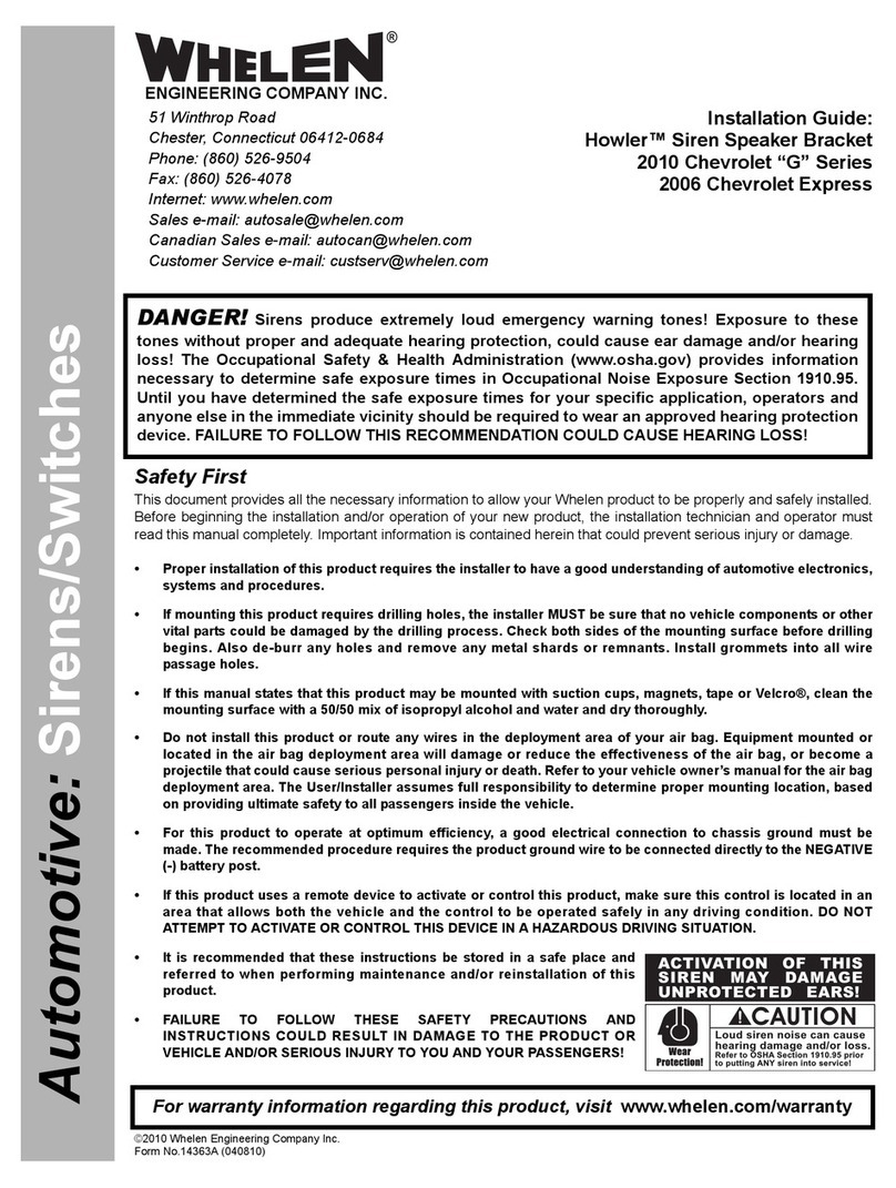 Whelen Engineering Company Howler installation guide