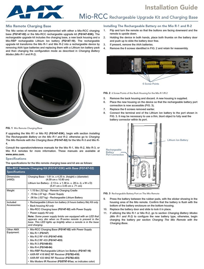 AMX Mio-RCC User manual