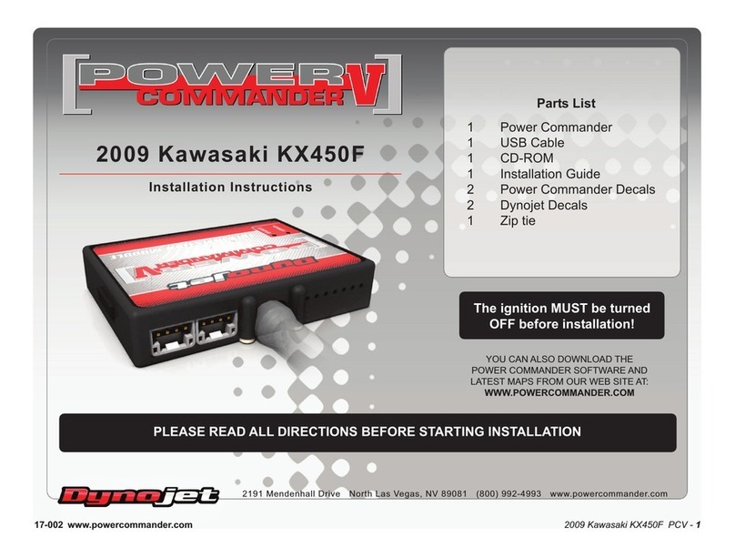 Dynojet Power commander V User manual Dynojet Power commander V User manual
