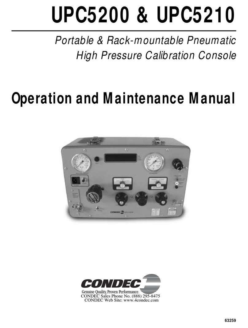Condec UPC5200 Operation and maintenance manual