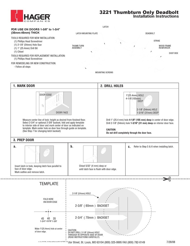 hager 3221 User manual
