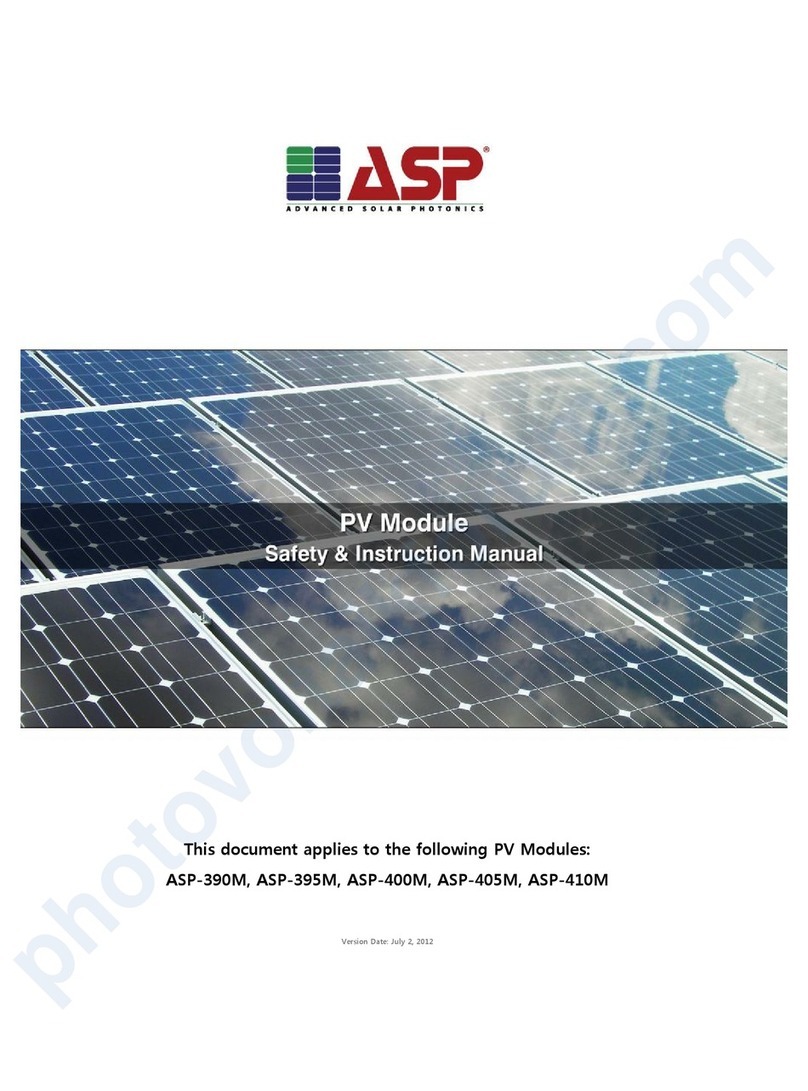 Advanced Solar Photonics ASP-390M Mounting instructions