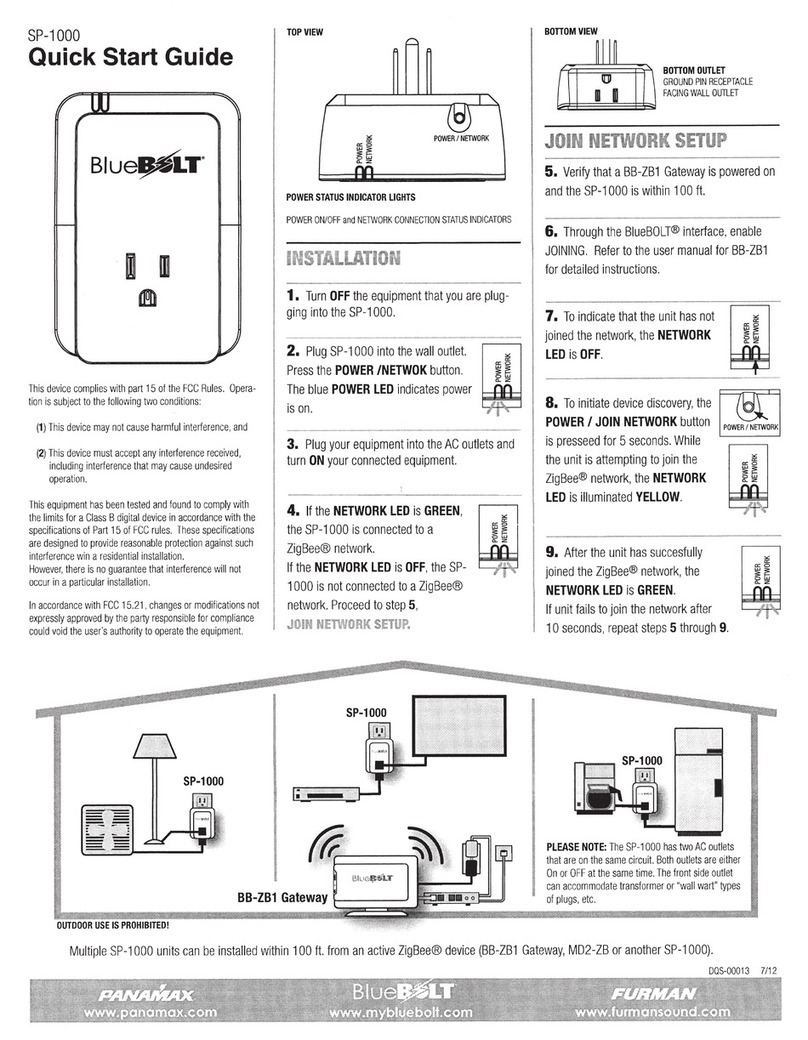 BlueBOLT SP-1000 quick start guide
