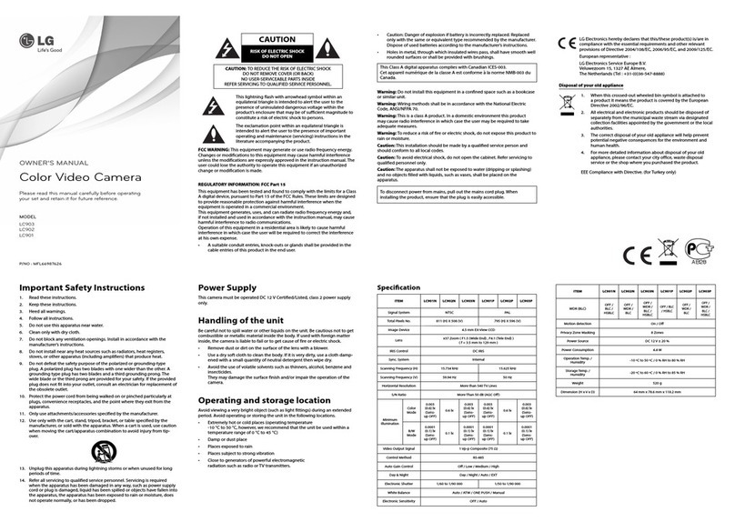 LG LC902N User manual
