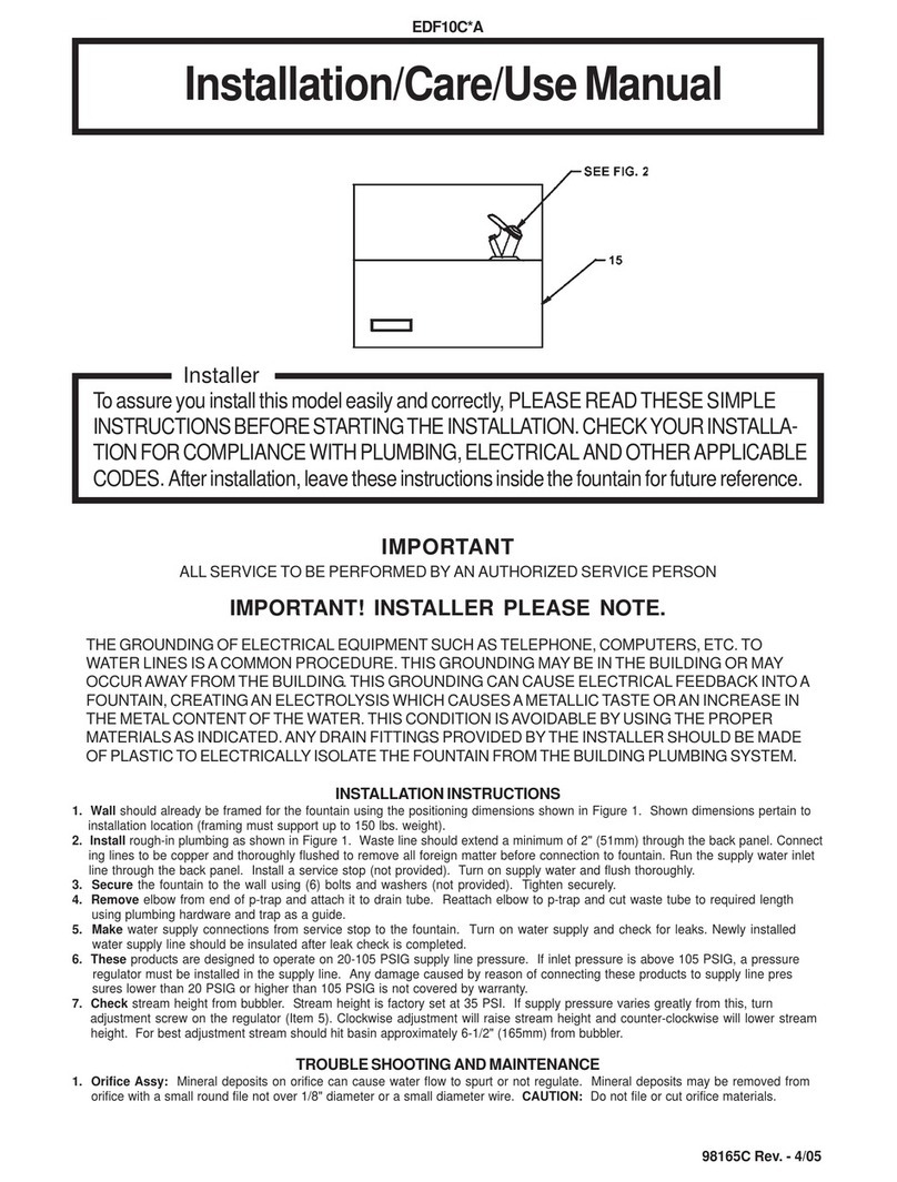 Elkay EDF10C*A Series Installation manual