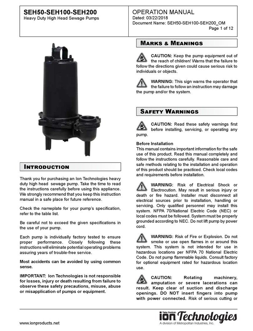 Ion Technologies SEH50M-11 Operation manual