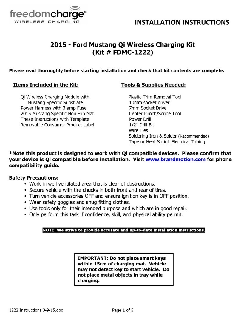 Freedom Charge FDMC-1222 installation instructions