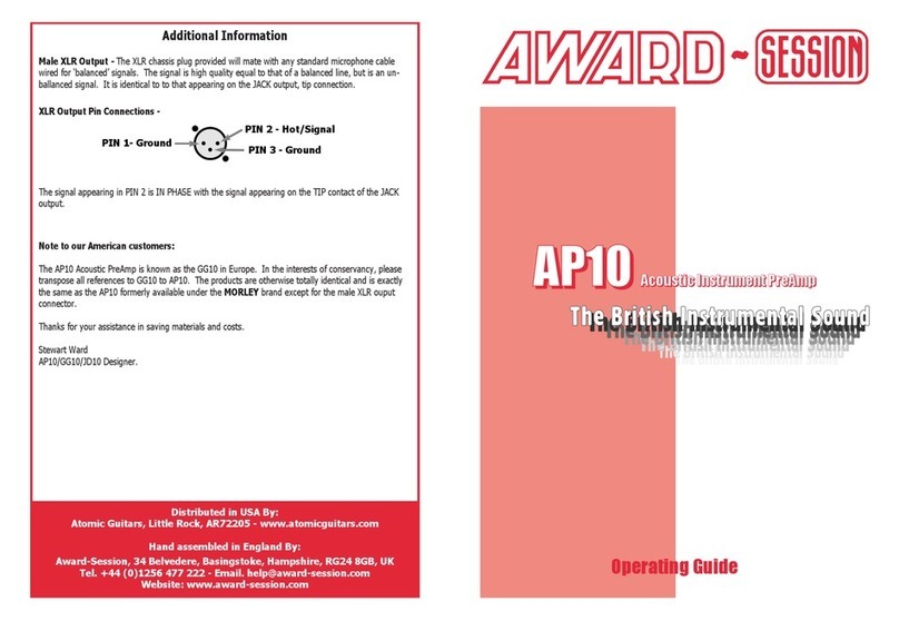 Award Session AP10 User manual