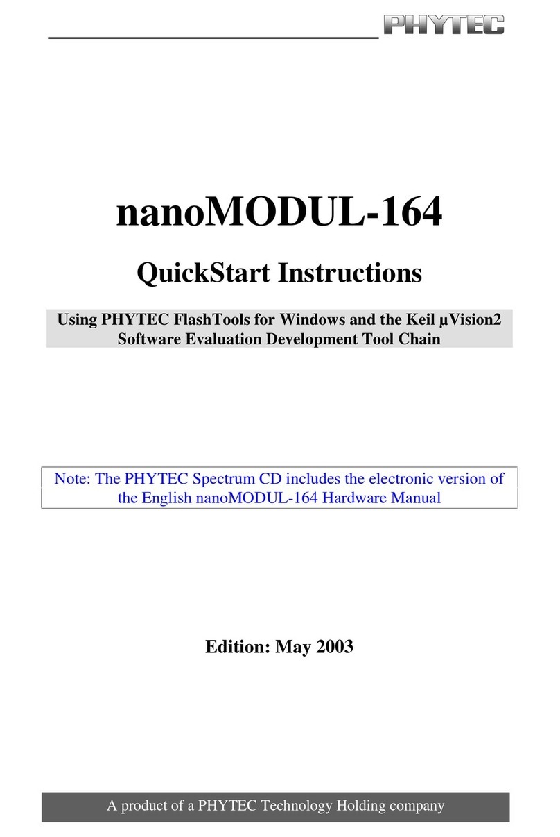 Phytec nanoModul-164 Quick start instructions