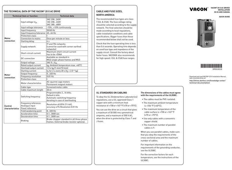 Vacon 20 X quick guide