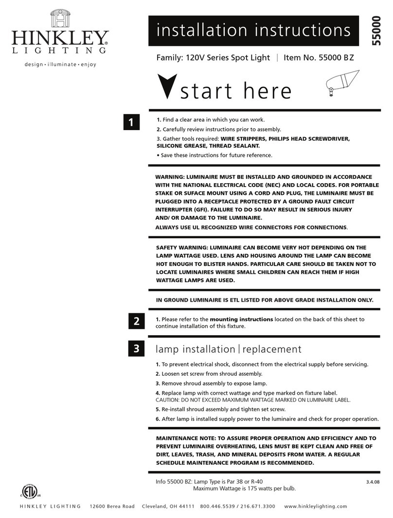 Hinkley 55000 BZ installation instructions