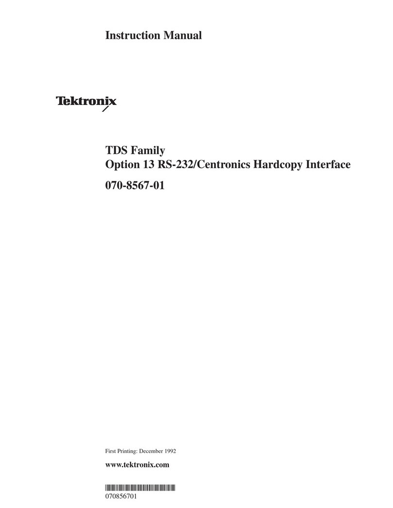 Tektronix TDS 400 Series User manual Tektronix TDS 400 Series User manual