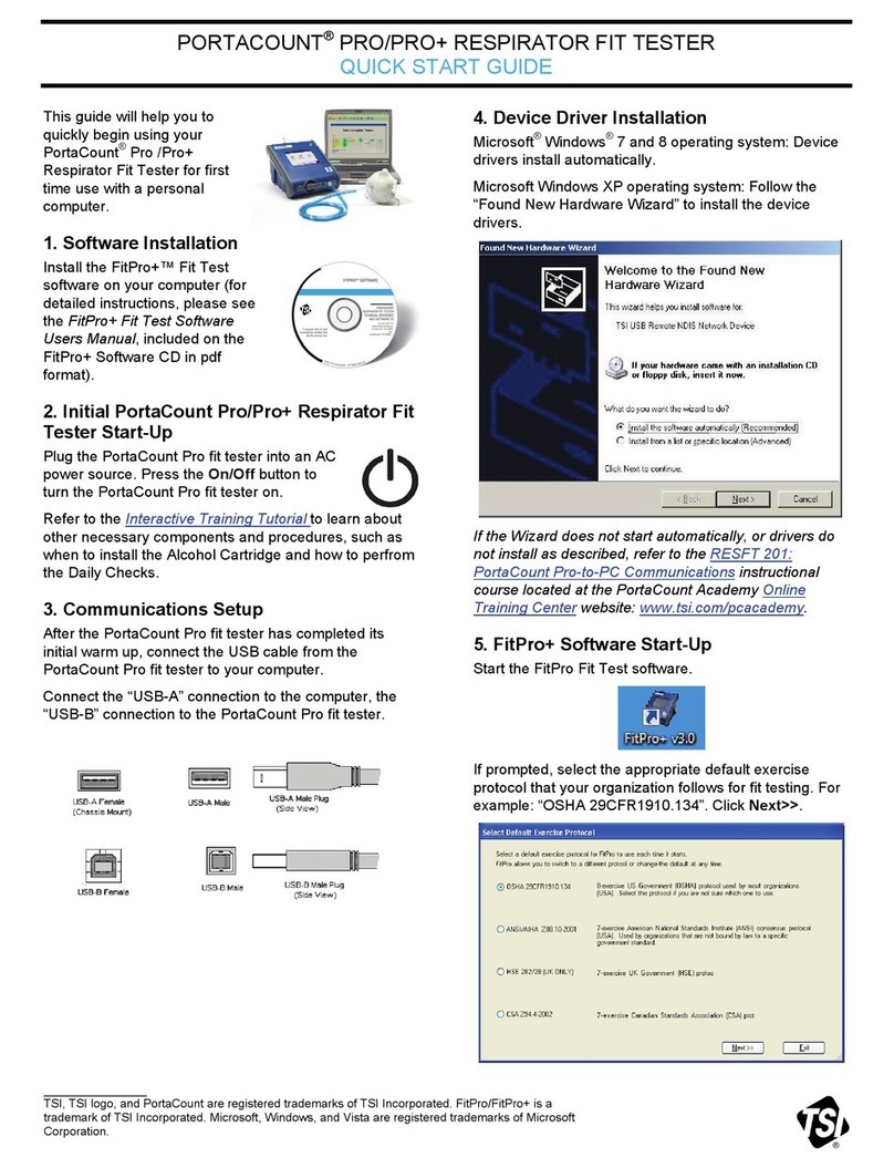 TSI Instruments PORTACOUNT PRO User manual