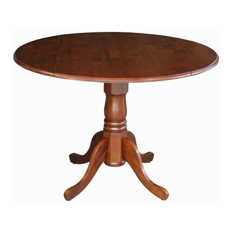 Whittier Wood Round Dropleaf Table Top Assembly instructions