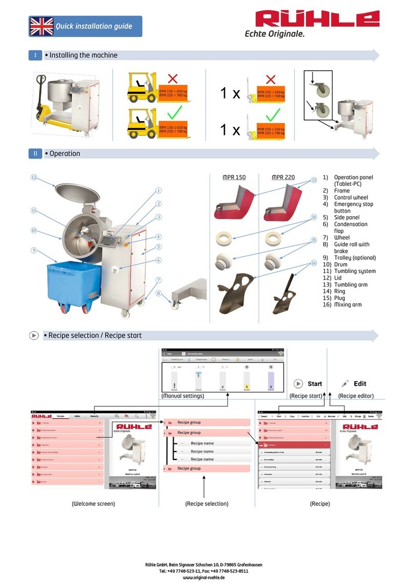 Ruhle MPR-150 Quick installation guide