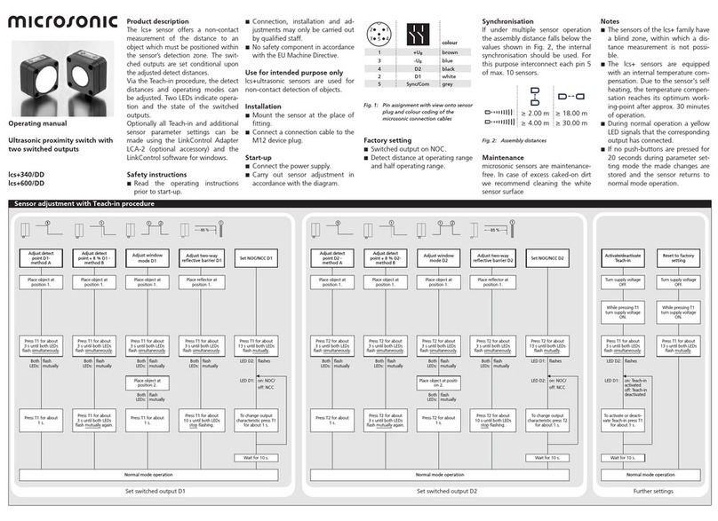 Microsonic lcs+340/DD operating manual