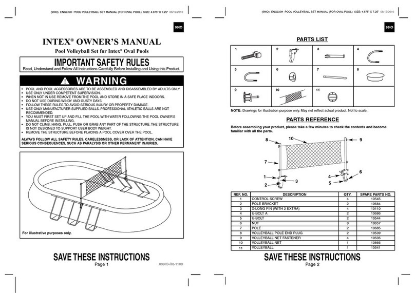Intex Pool Volleyball Set owner's manual