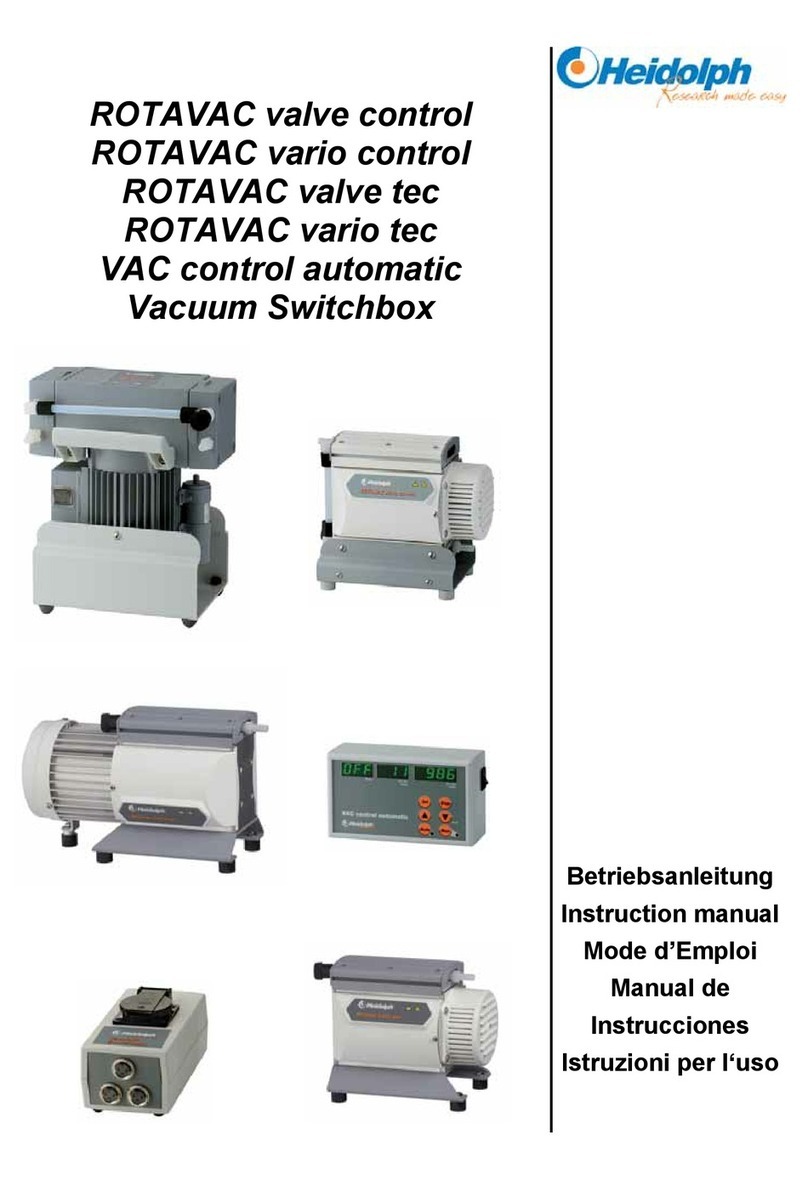 Heidolph ROTAVAC valve control instruction manual