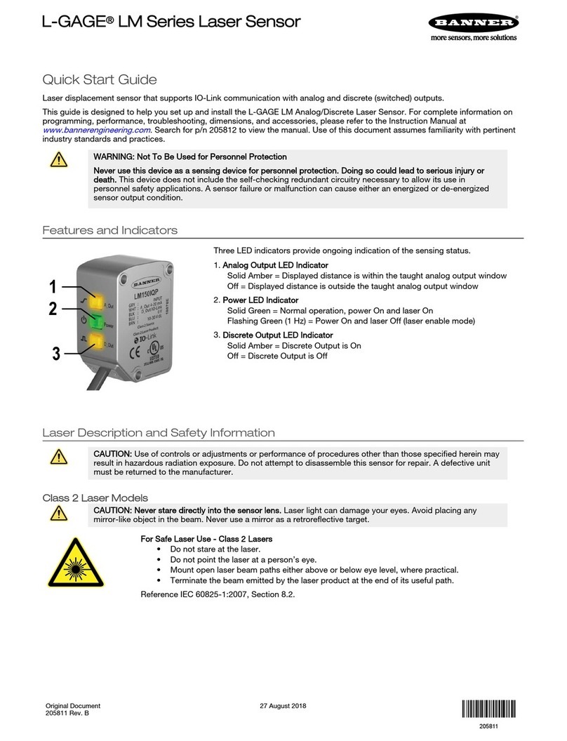 Banner L-GAGE LM Series User manual