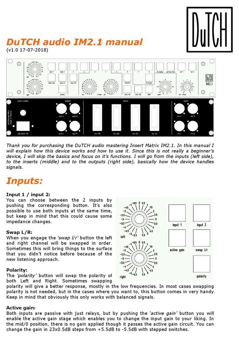 DuTCH audio IM2.1 manual