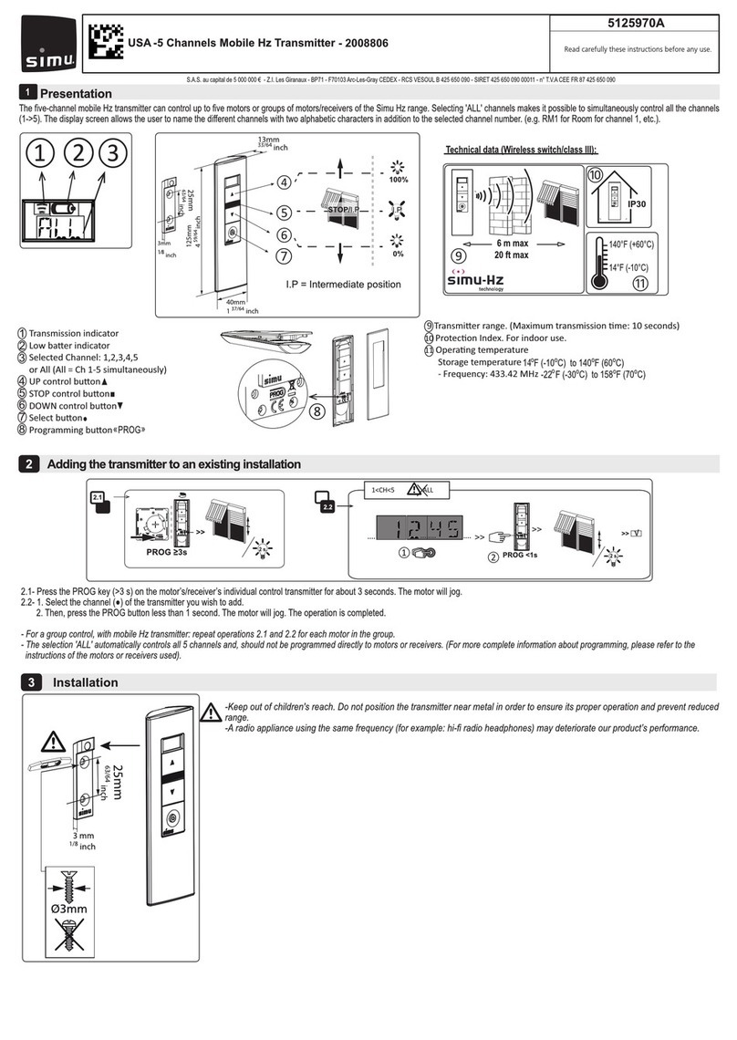Simu 2008806 User manual