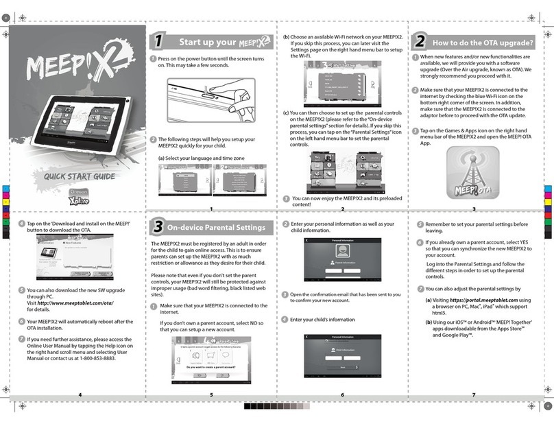 Oregon Scientific MEEP!X2 quick start guide