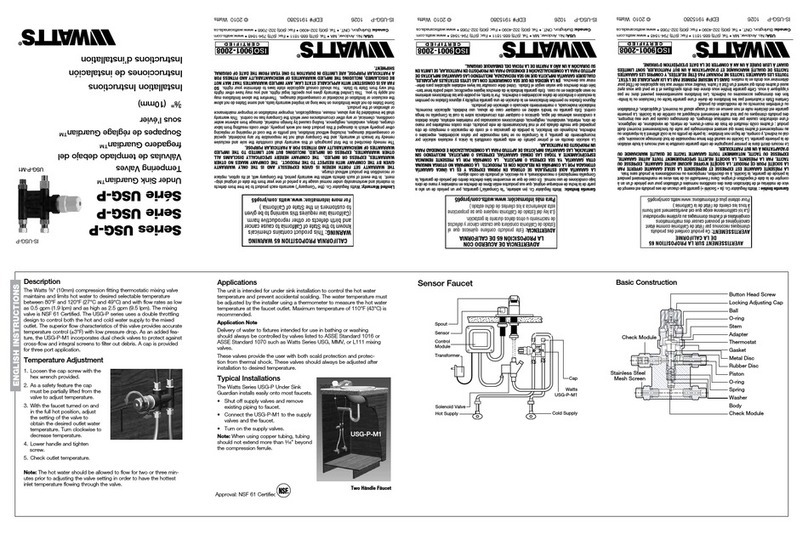 Watts USG-P-M1 User manual