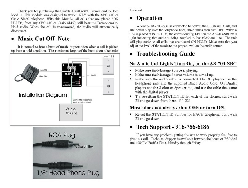 SKUTCH AS-703-SBC User manual