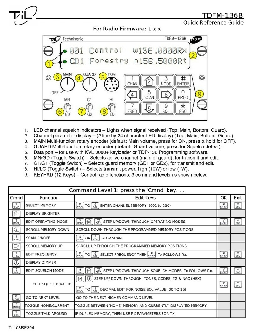 TIL TDFM-136B User manual