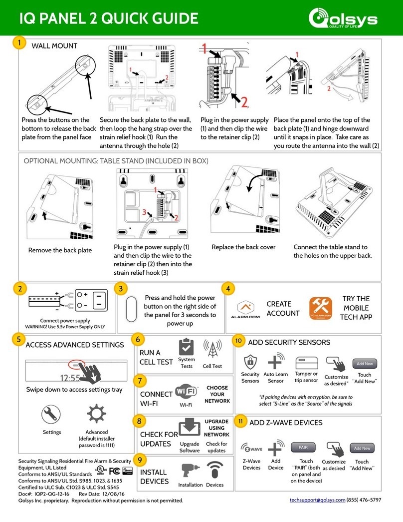 QOLSYS IQ PANEL 2 User manual