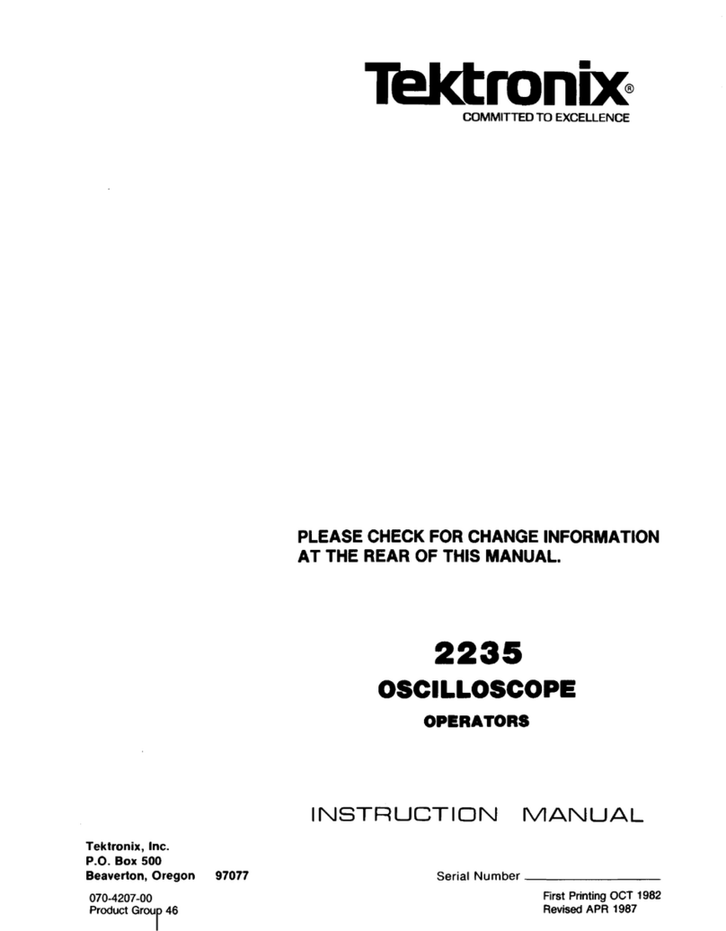 Tektronix 2235 User manual