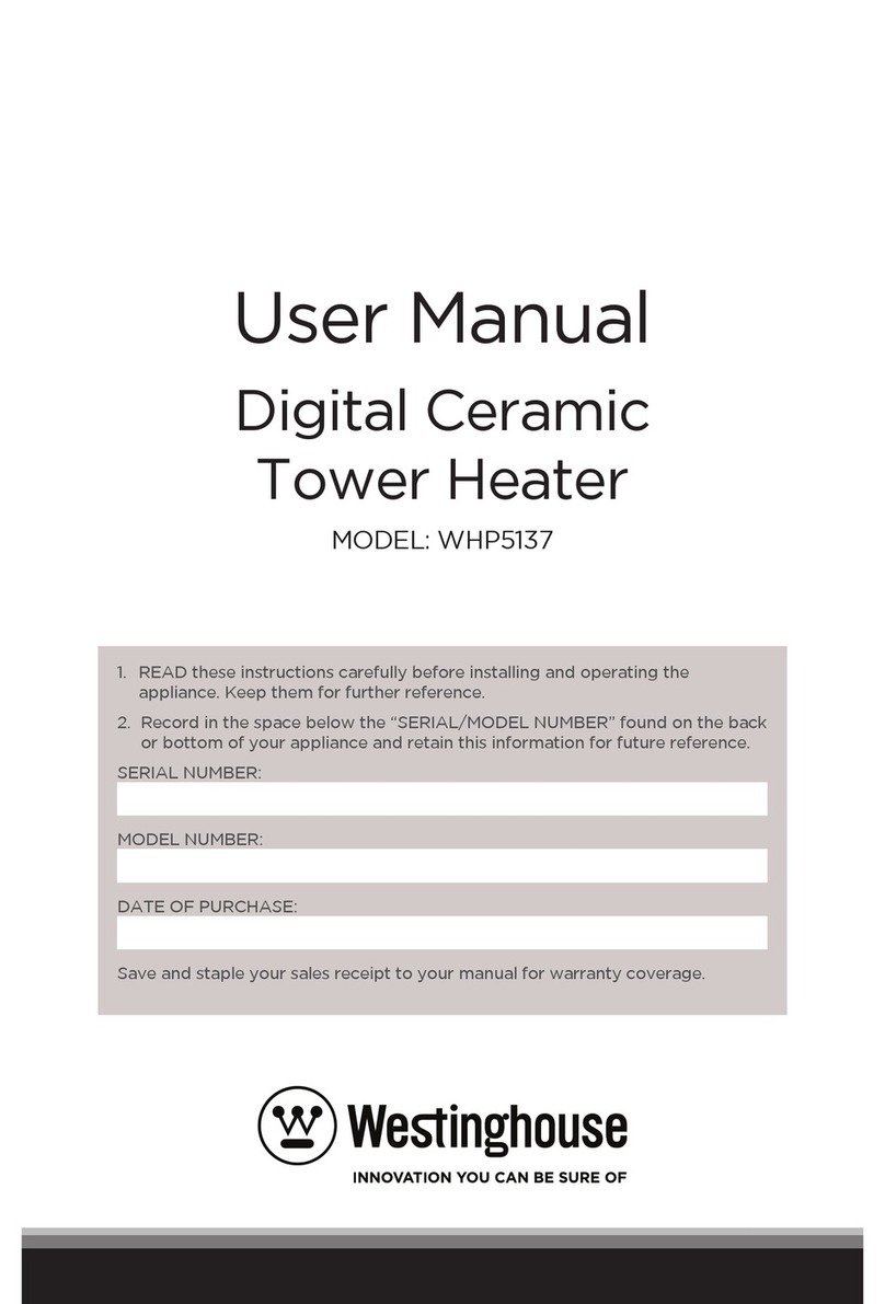 Westinghouse WHP5137 user manual