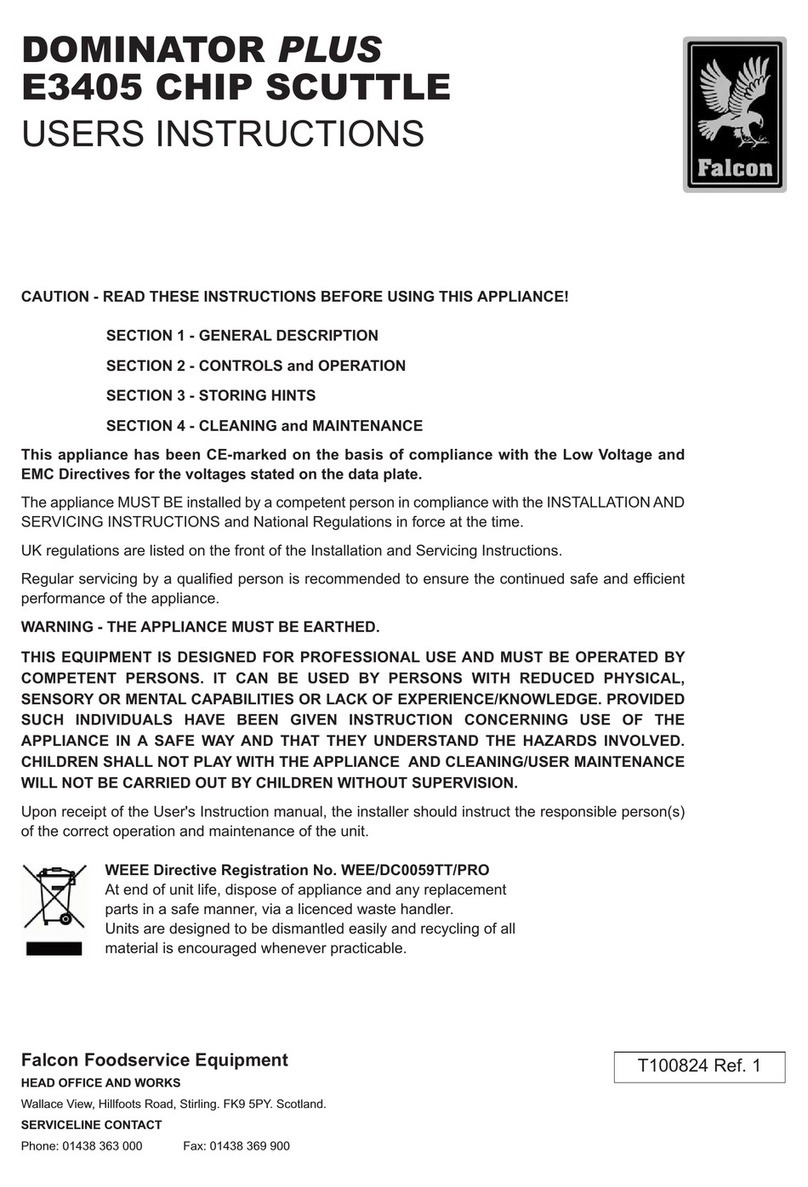 Falcon DOMINATOR PLUS E3405 CHIP SCUTTLE User instructions