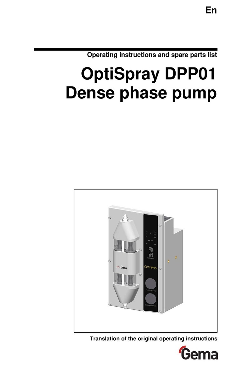 Gema OptiSpray DPP01 Operating instructions and spare parts list