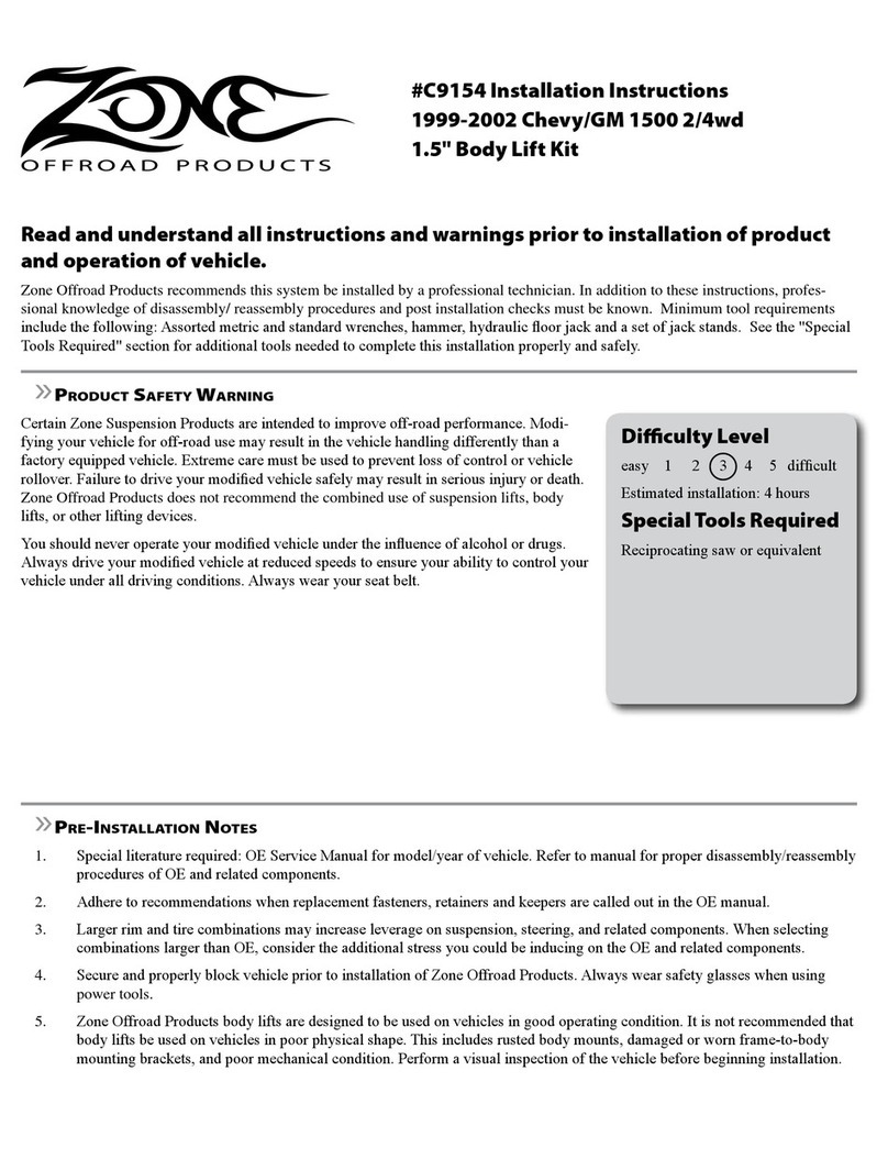 Zone C9154 Installation instructions manual