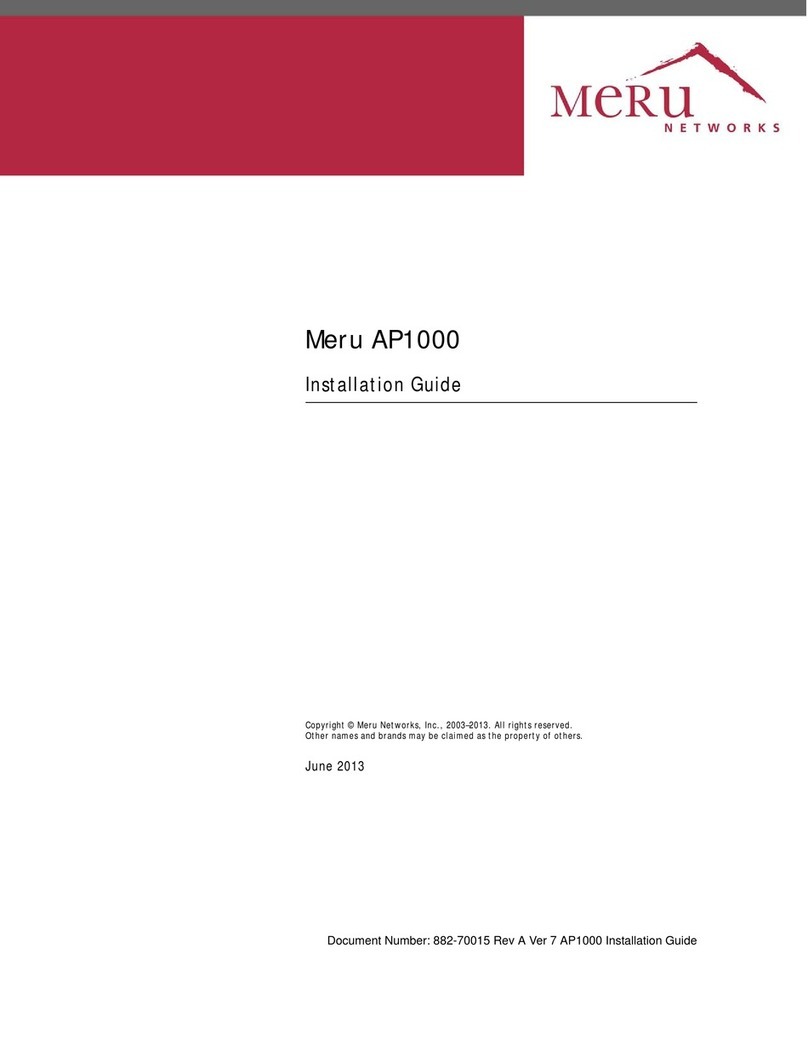 Meru Networks AP1000 SERIES Installation guides