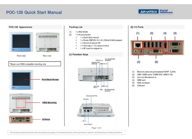 Advantech POC-128 Instruction manual