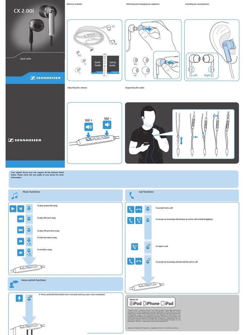 Sennheiser CX 2.00i User quick guide