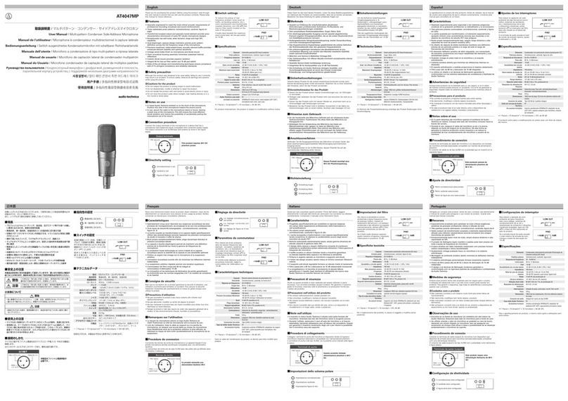 Audio Technica AT4047MP user manual