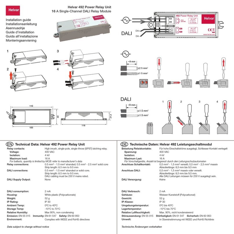 HELVAR 492 installation guide