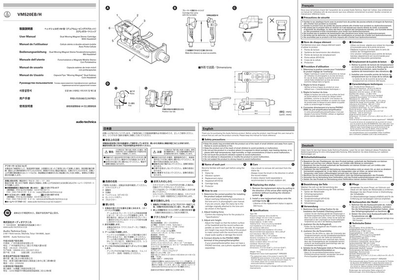 Audio Technica VM520EB/H user manual